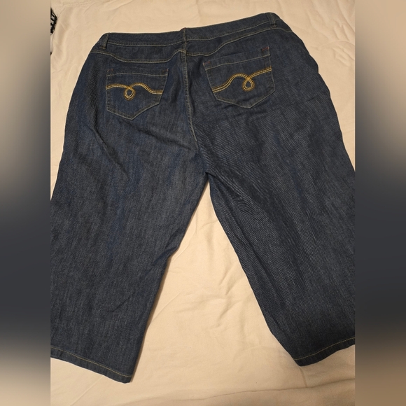 Smith's Dungaree Crop Jean Size 16W 17.5in Inseam Denim - Picture 10 of 11